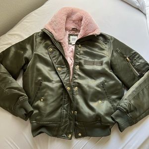 GAP Bomber Jacket with Sherpa Collar